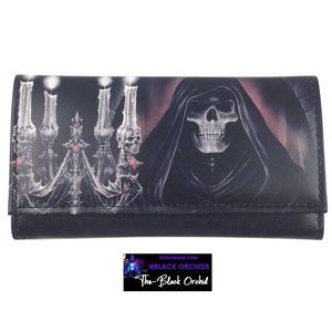 ANNE STOKES ART CANDELABRA GRIM REAPER WALLET goth art witch